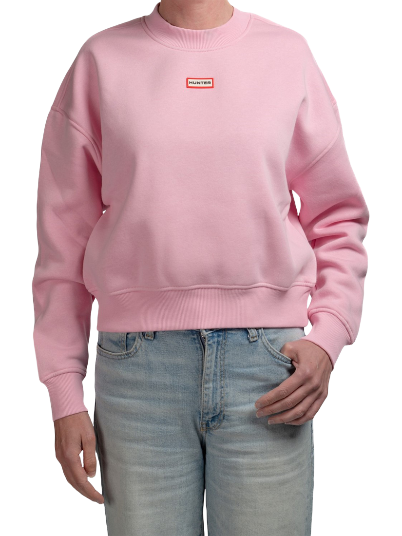 Product image 1 of 3, which shows Hunter Tina Cropped Crew Neck Top, Prism Pink, S