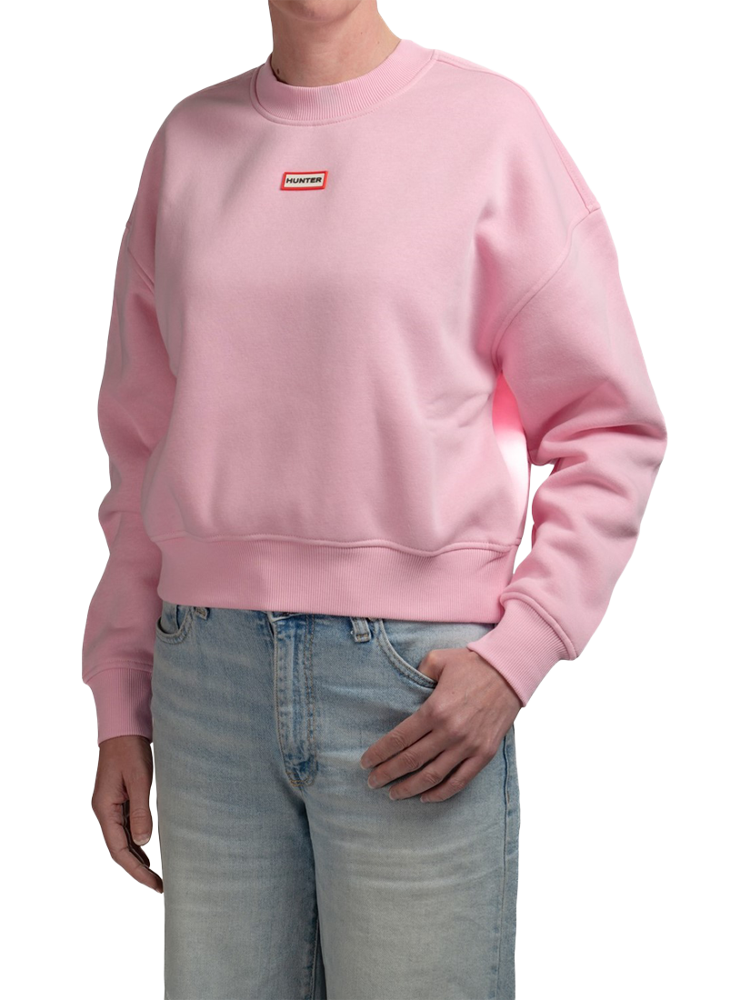 Product image 3 of 3, which shows Hunter Tina Cropped Crew Neck Top, Prism Pink, S
