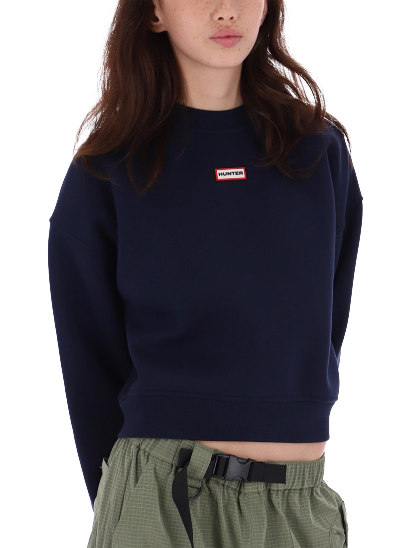 Product image 1 of 3, which shows Hunter Tina Cropped Sweatshirt, Night Sky, S
