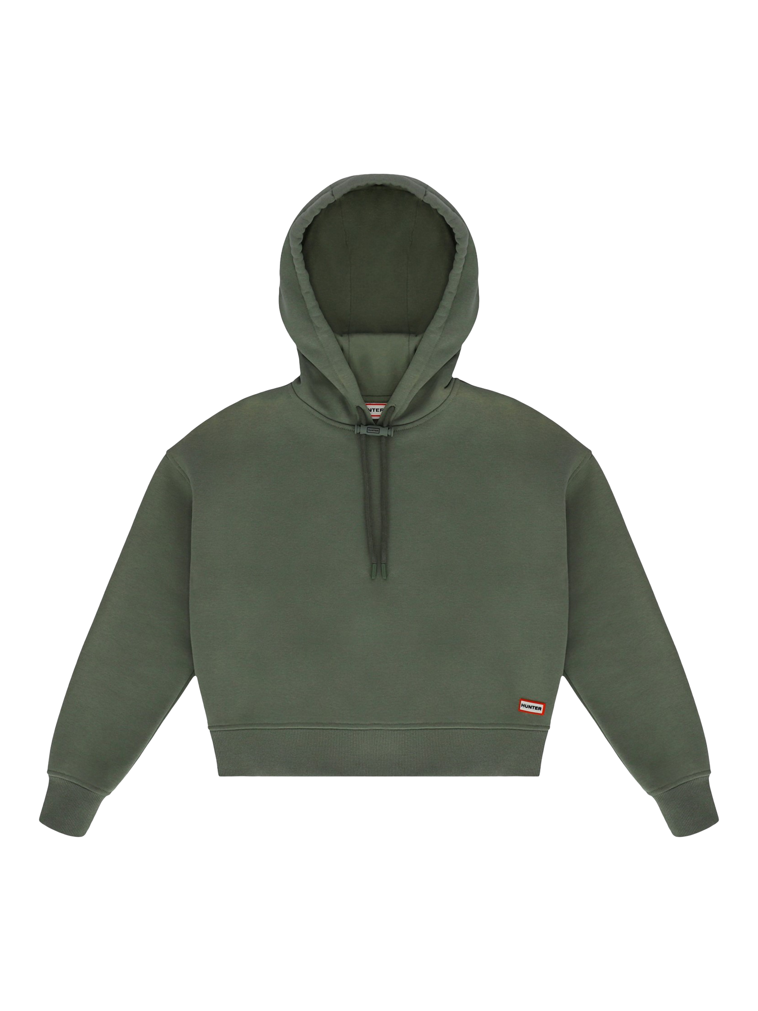 Product image 3 of 3, which shows Hunter Liza Cropped Hoodie, Deep Lichen Green, S