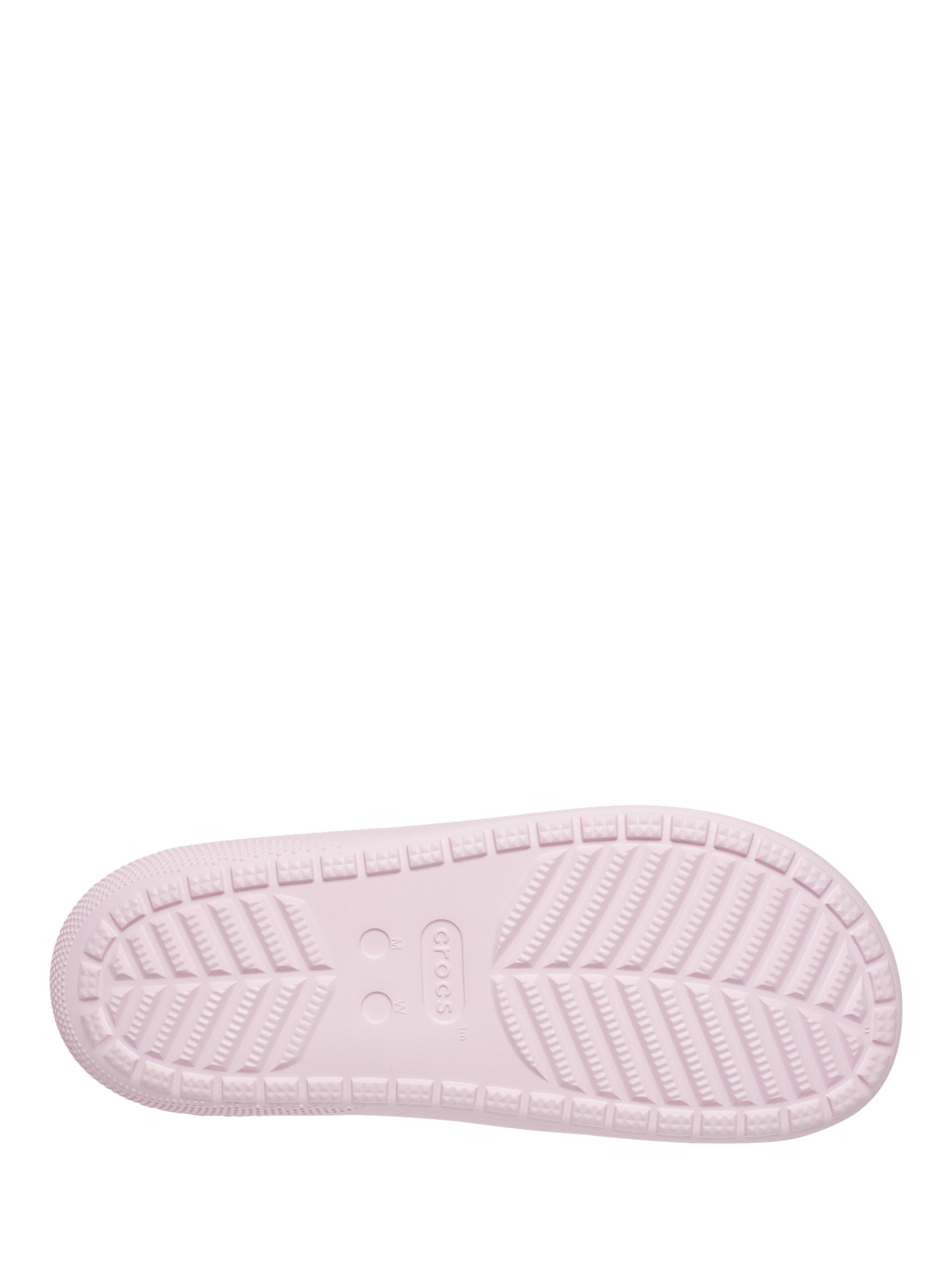 Product image 5 of 6, which shows Crocs Classic Floral Cut Out Slider Sandals , Pale Pink, 3