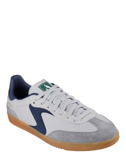 Skechers Hotshot Pyke Lace Up Trainers - view 2, Grey/Navy