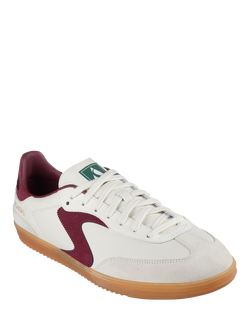 Skechers Hotshot Pyke Lace Up Trainers - view 2, White/Burgundy