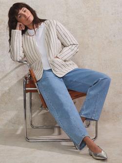 Ro&Zo Stripe Padded Jacket, Natural, Natural