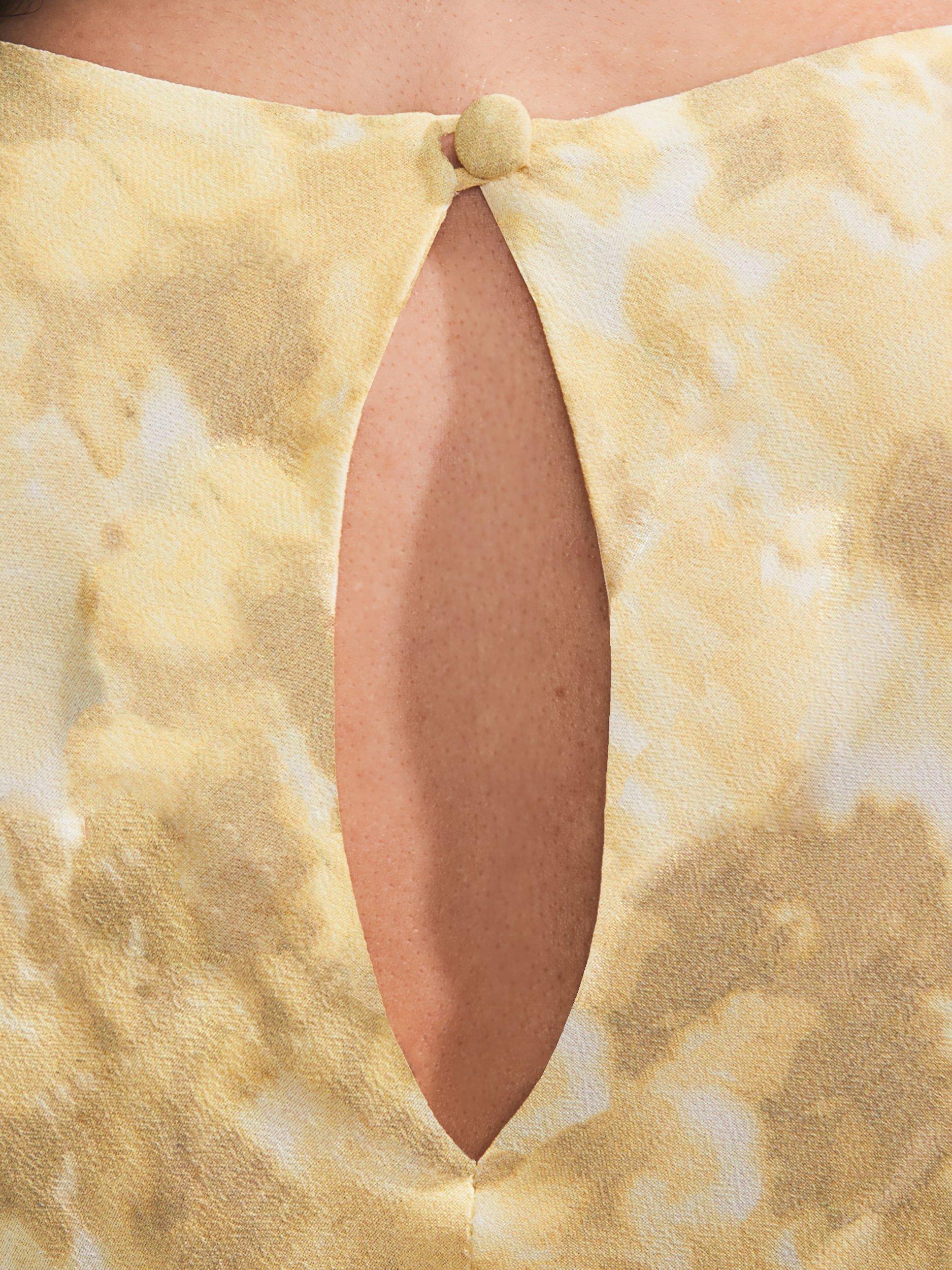 Product image 4 of 5, which shows Ro&Zo Layla Blurred Floral Dress, Yellow, 6