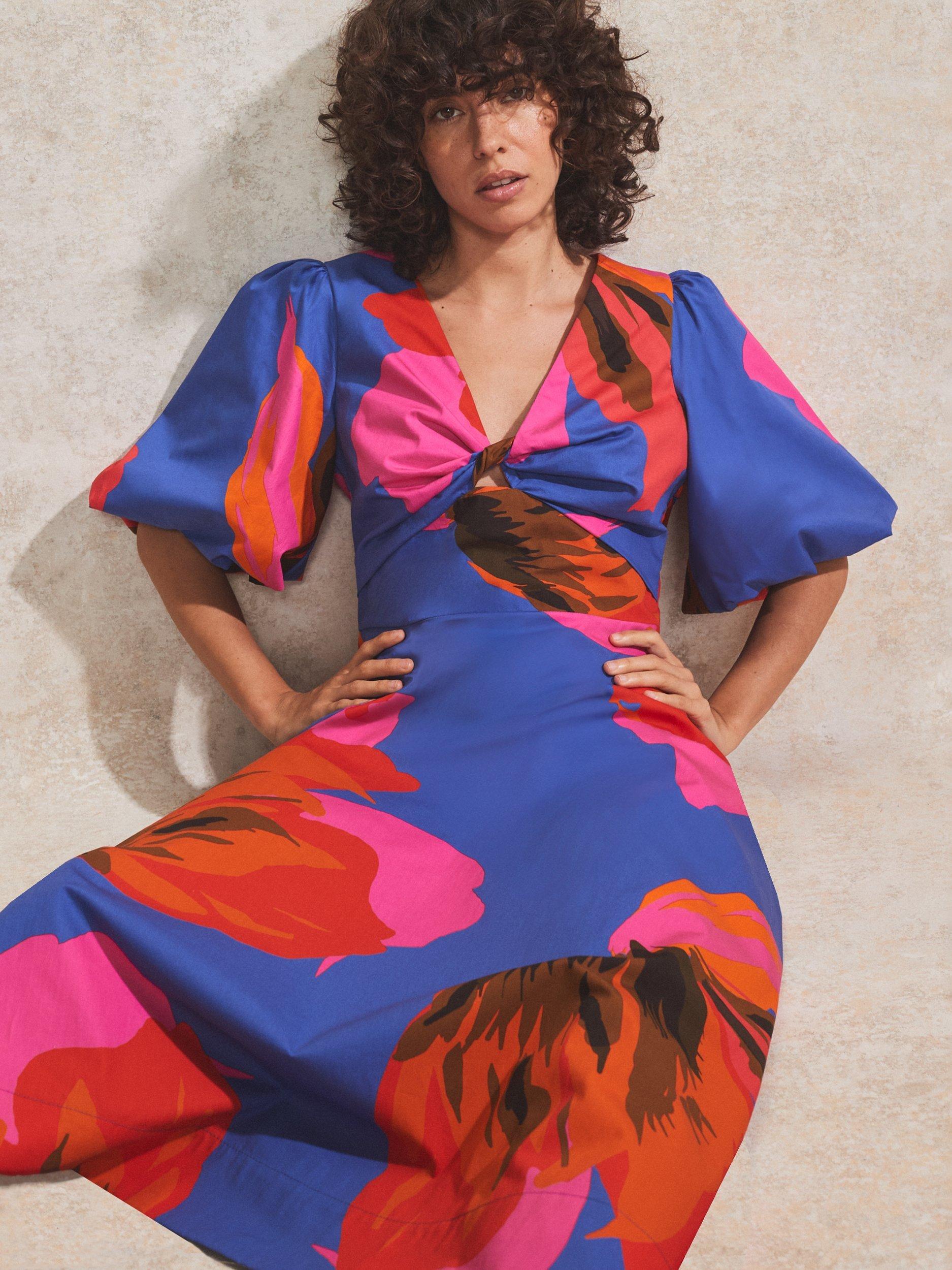Product image 2 of 4, which shows Ro&Zo Mina Floral Maxi Dress, Blue, 6