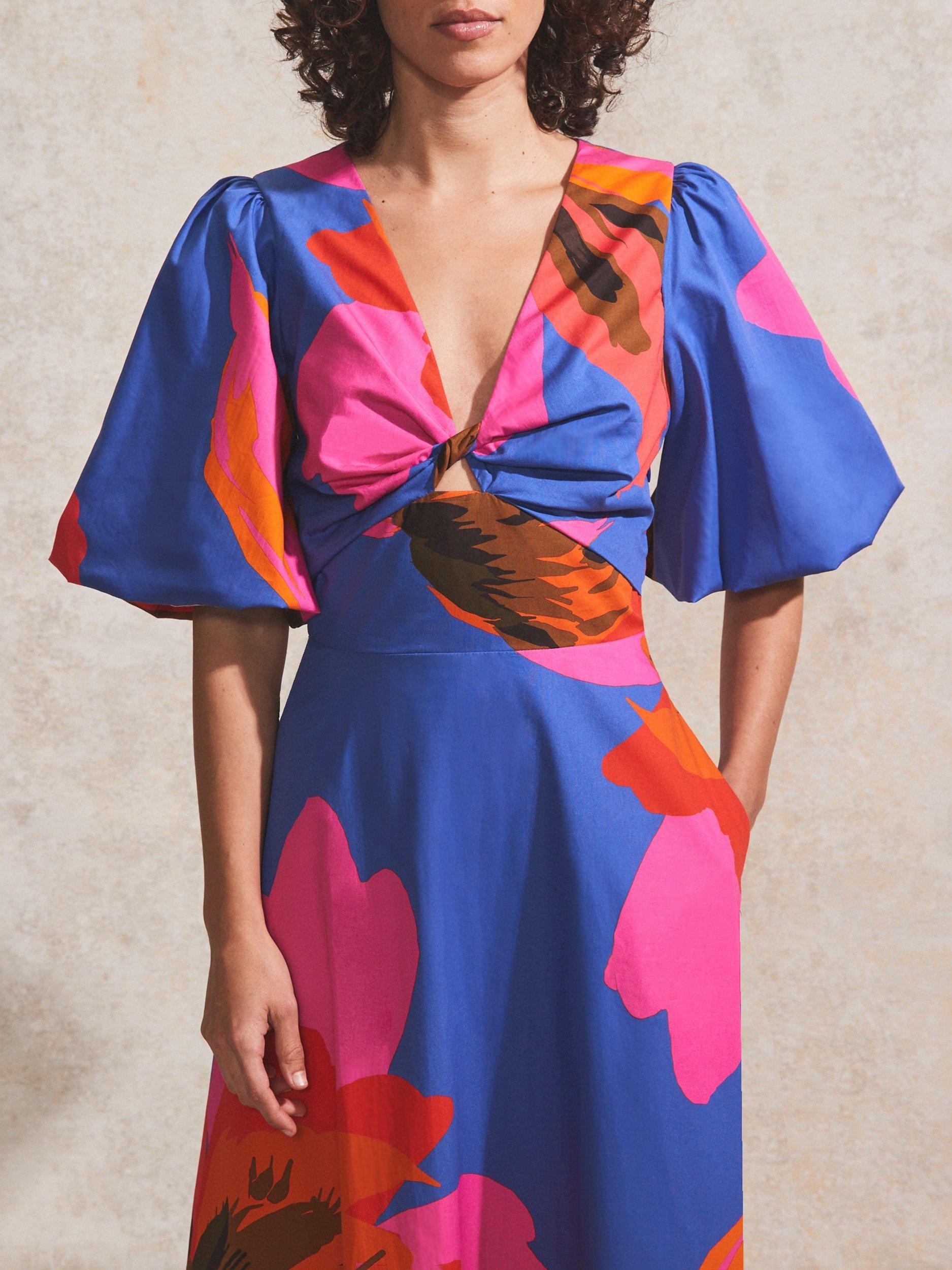 Product image 3 of 4, which shows Ro&Zo Mina Floral Maxi Dress, Blue, 6
