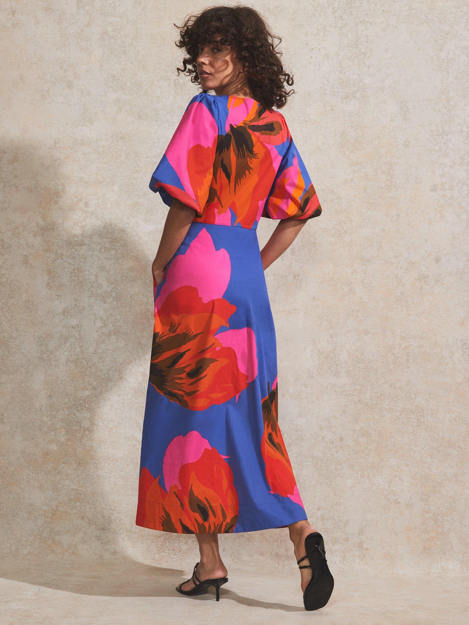 Product image 4 of 4, which shows Ro&Zo Mina Floral Maxi Dress, Blue, 6