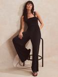 Ro&Zo Shirred Bodice Jumpsuit, Black