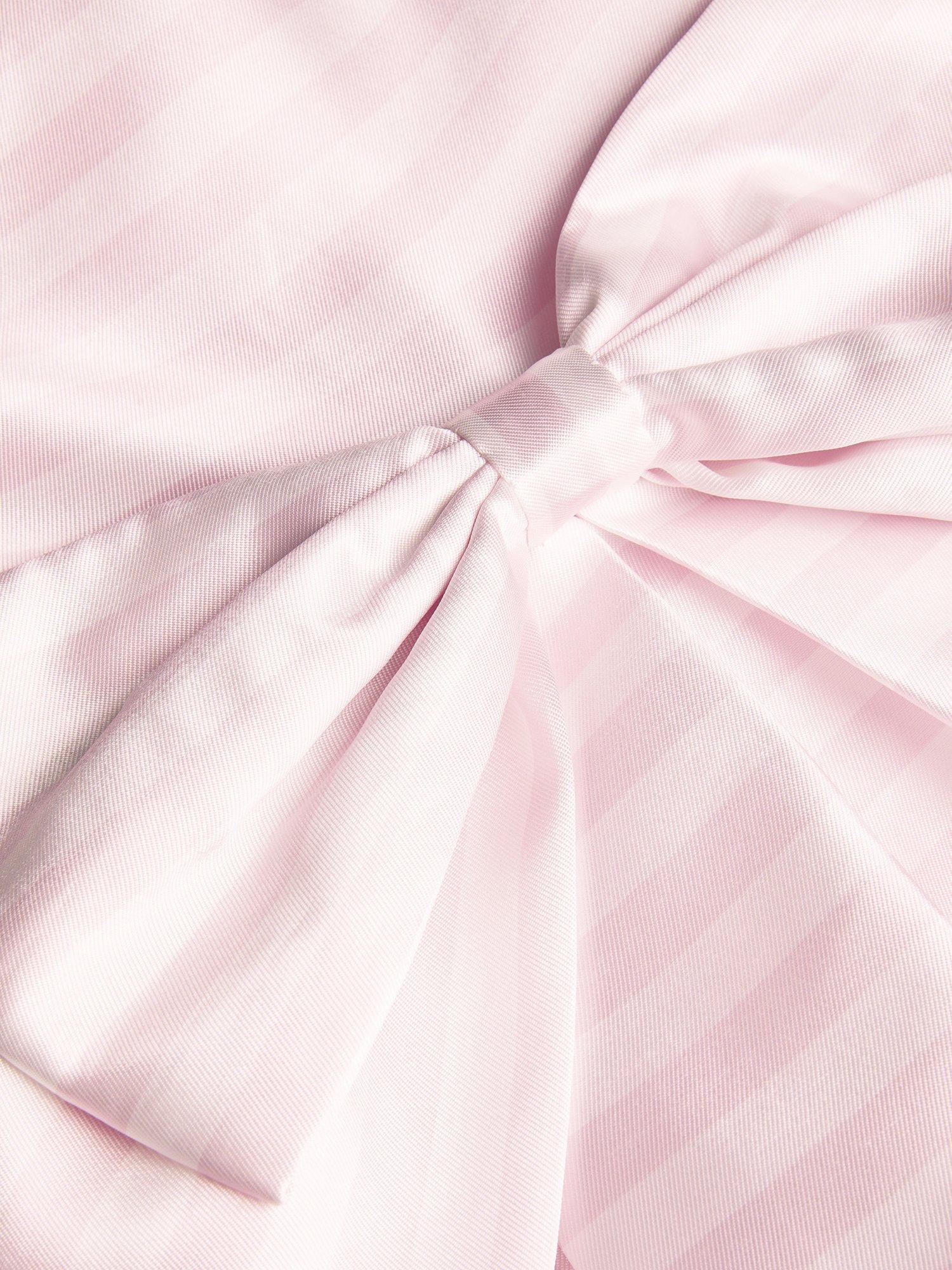 Product image 4 of 4, which shows Monsoon Kids' Stripe Bow Dress, Pink, 3 years
