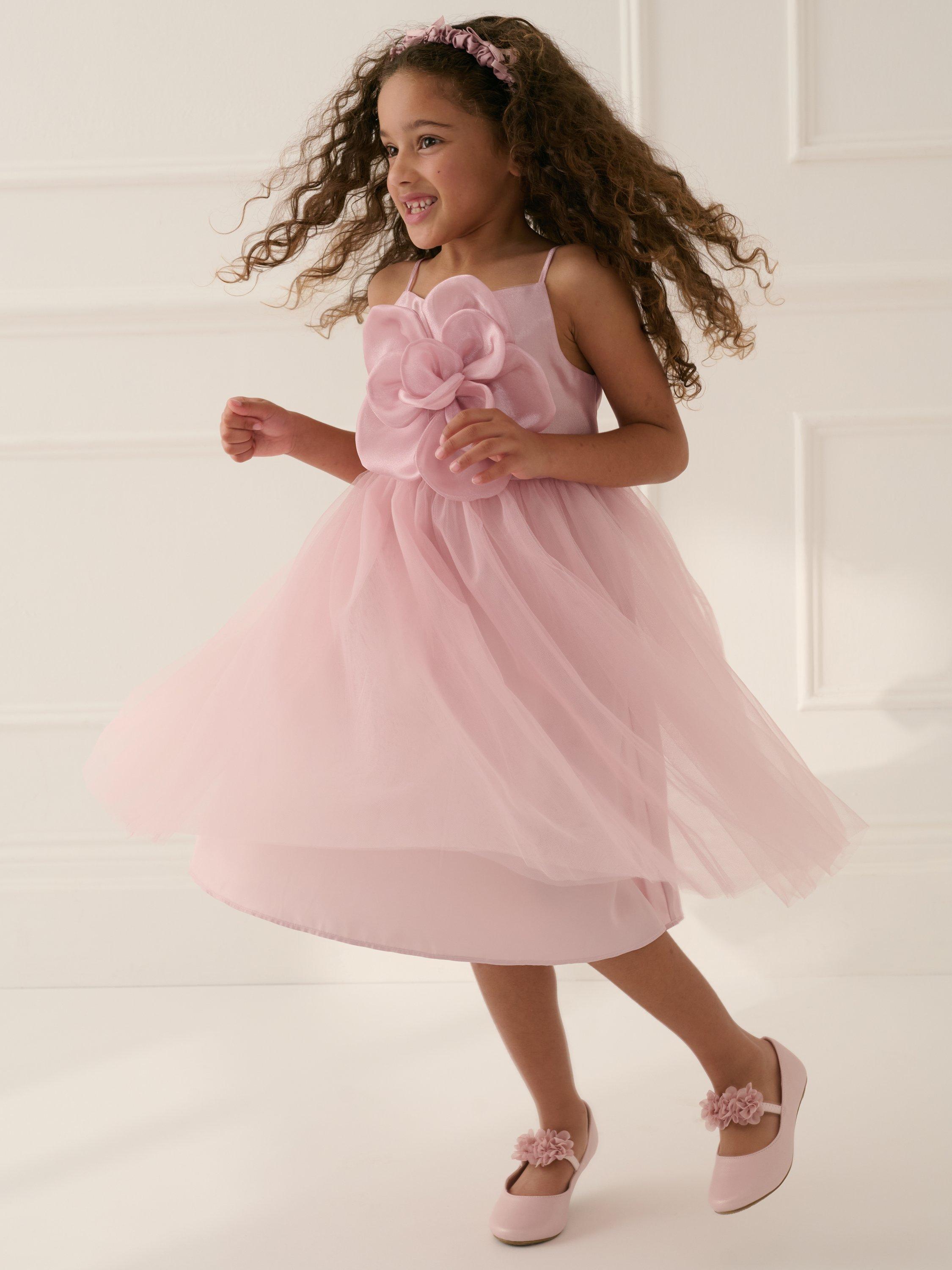 Monsoon Kids' Annabelle Dress, Pink