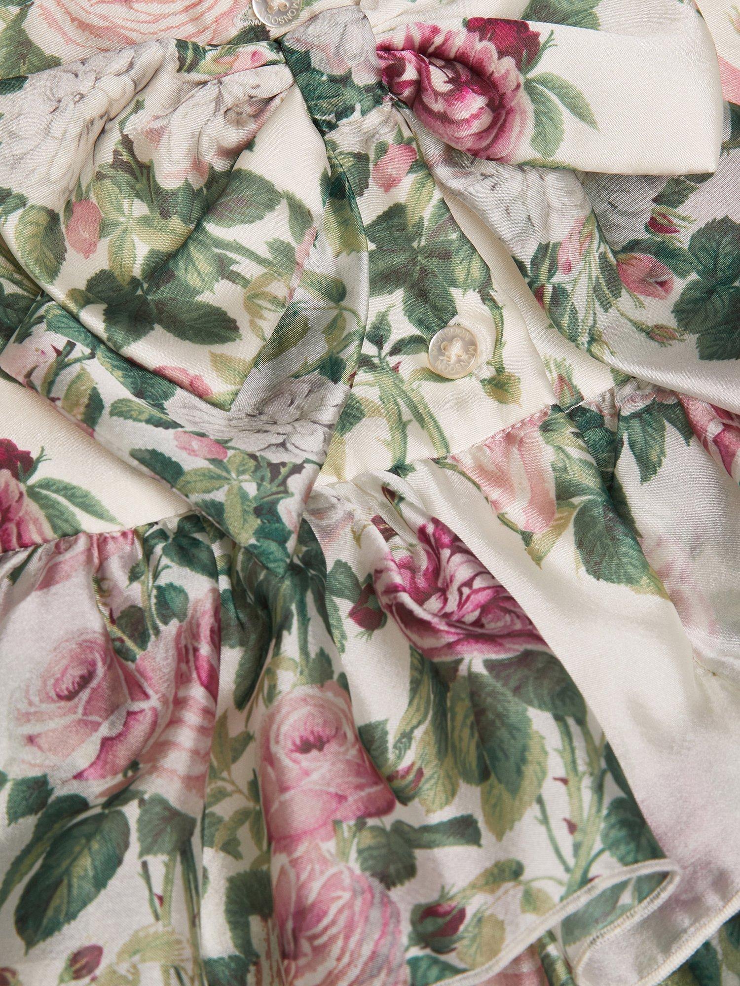 Product image 3 of 3, which shows Monsoon Baby Organza Dress, Ivory/Multi, 0-3 months