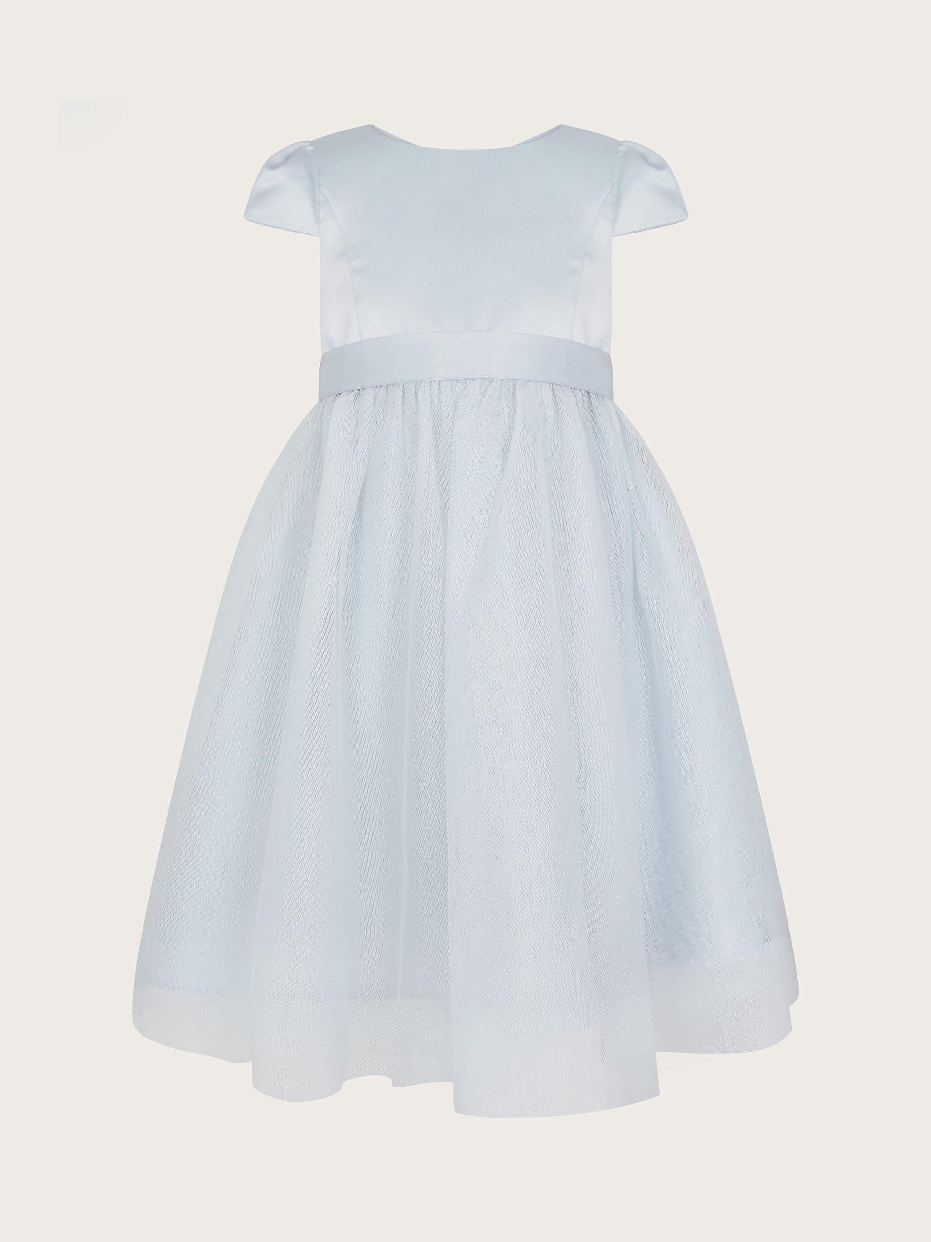Product image 1 of 3, which shows Monsoon Kids' Bridesmaid Dress, Pale Blue, 3 years