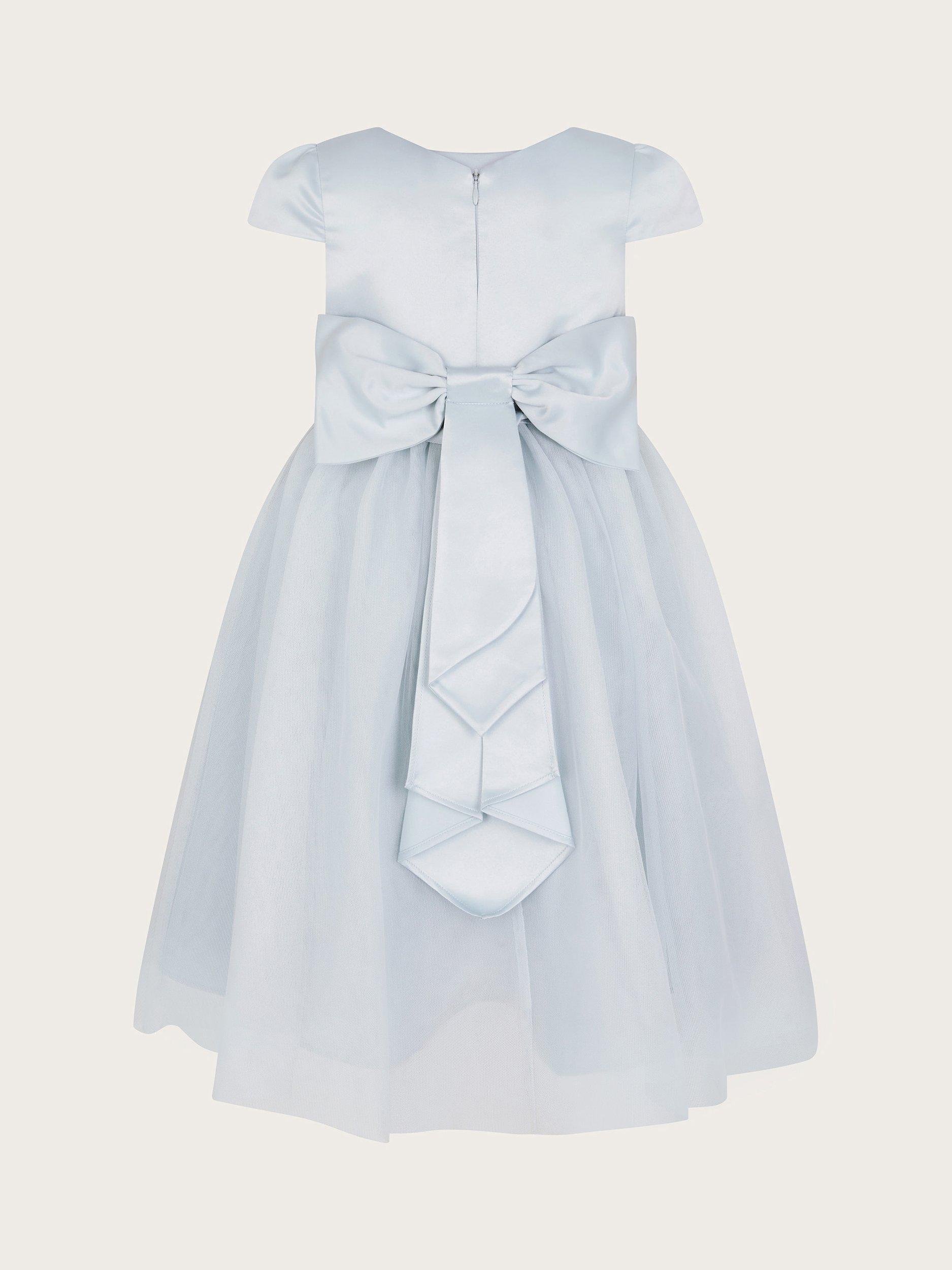 Product image 2 of 3, which shows Monsoon Kids' Bridesmaid Dress, Pale Blue, 3 years