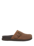 Dune London Baldwin Leather Slip-On Clogs, Brown