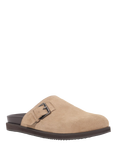 Dune London Baldwin Suede Buckle Detail Clogs, Taupe