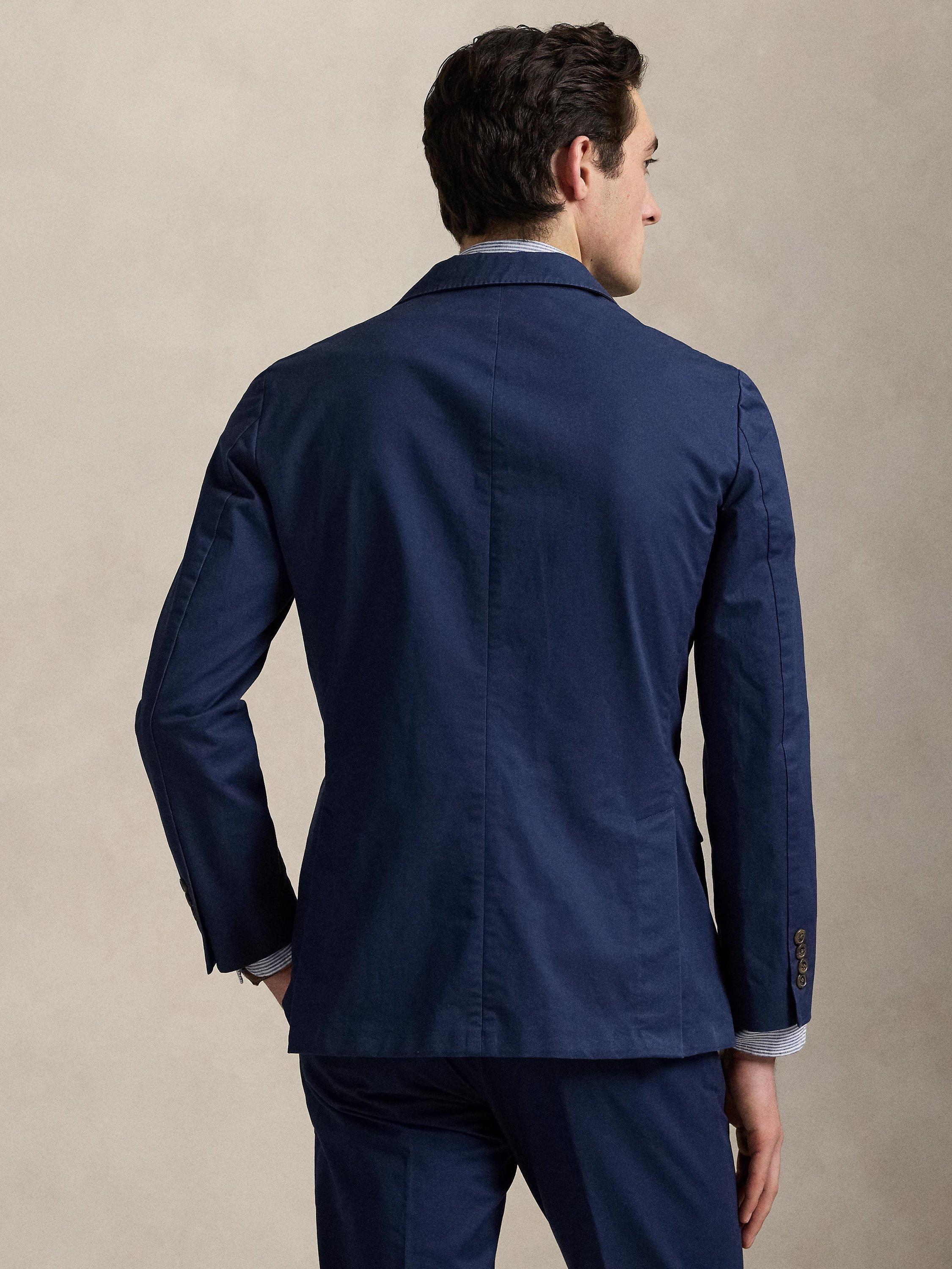 Product image 2 of 5, which shows Ralph Lauren Tailored Fit Cotton Blend Suit Jacket, Rustic Navy, 40R