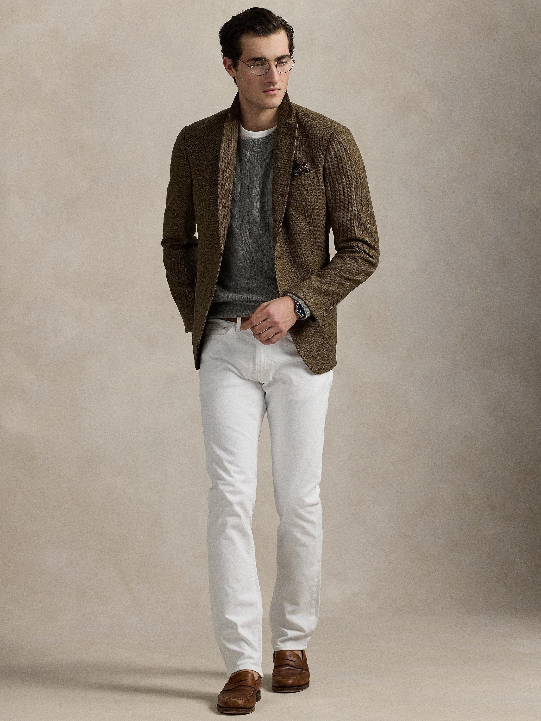 Product image 5 of 5, which shows Polo Ralph Lauren Tailored Fit Single Breasted Suit Jacket, Brown/Tan, 38R