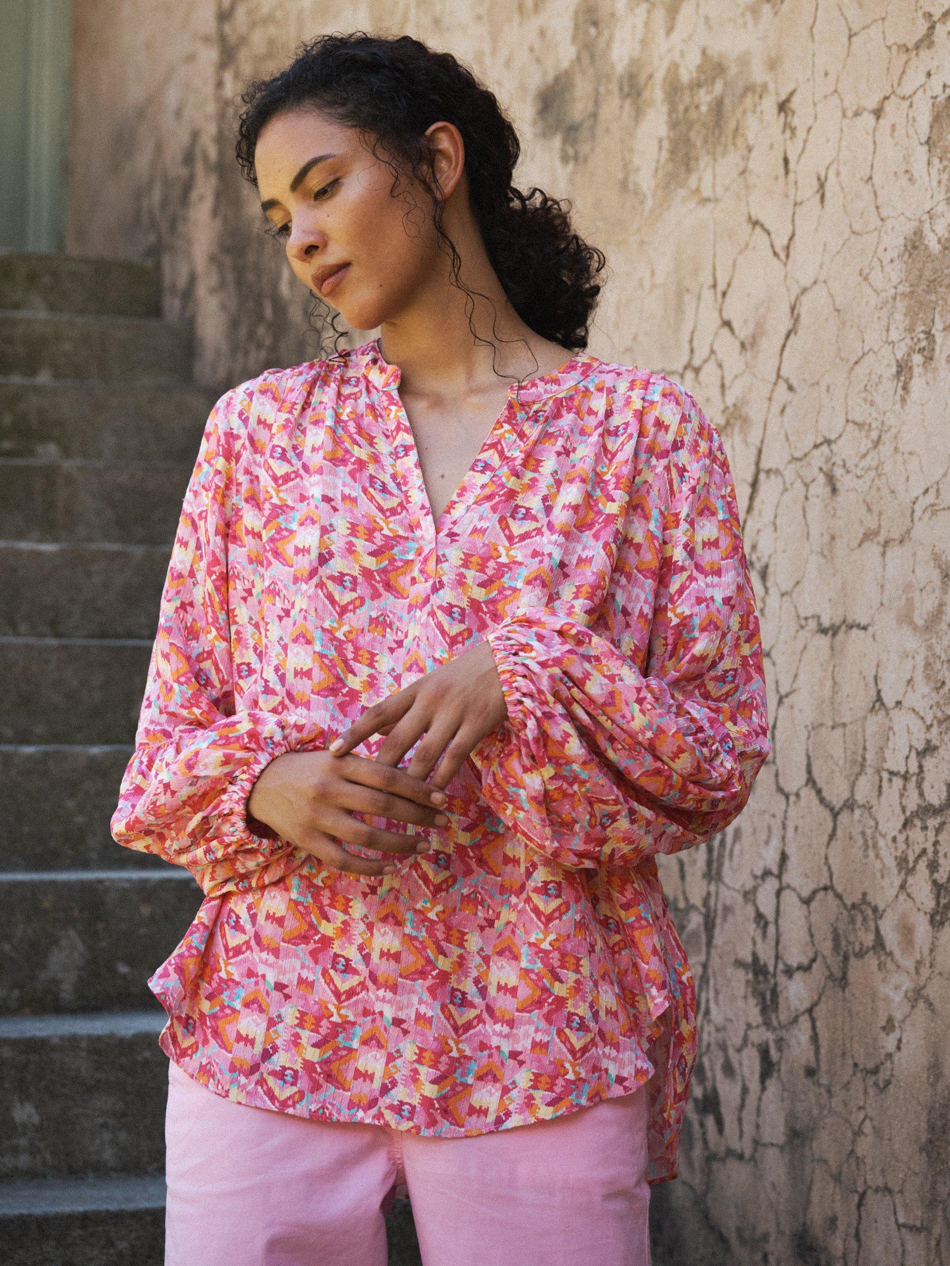 Product image 2 of 7, which shows NRBY Amy Kilim Shirt, Multi, XS