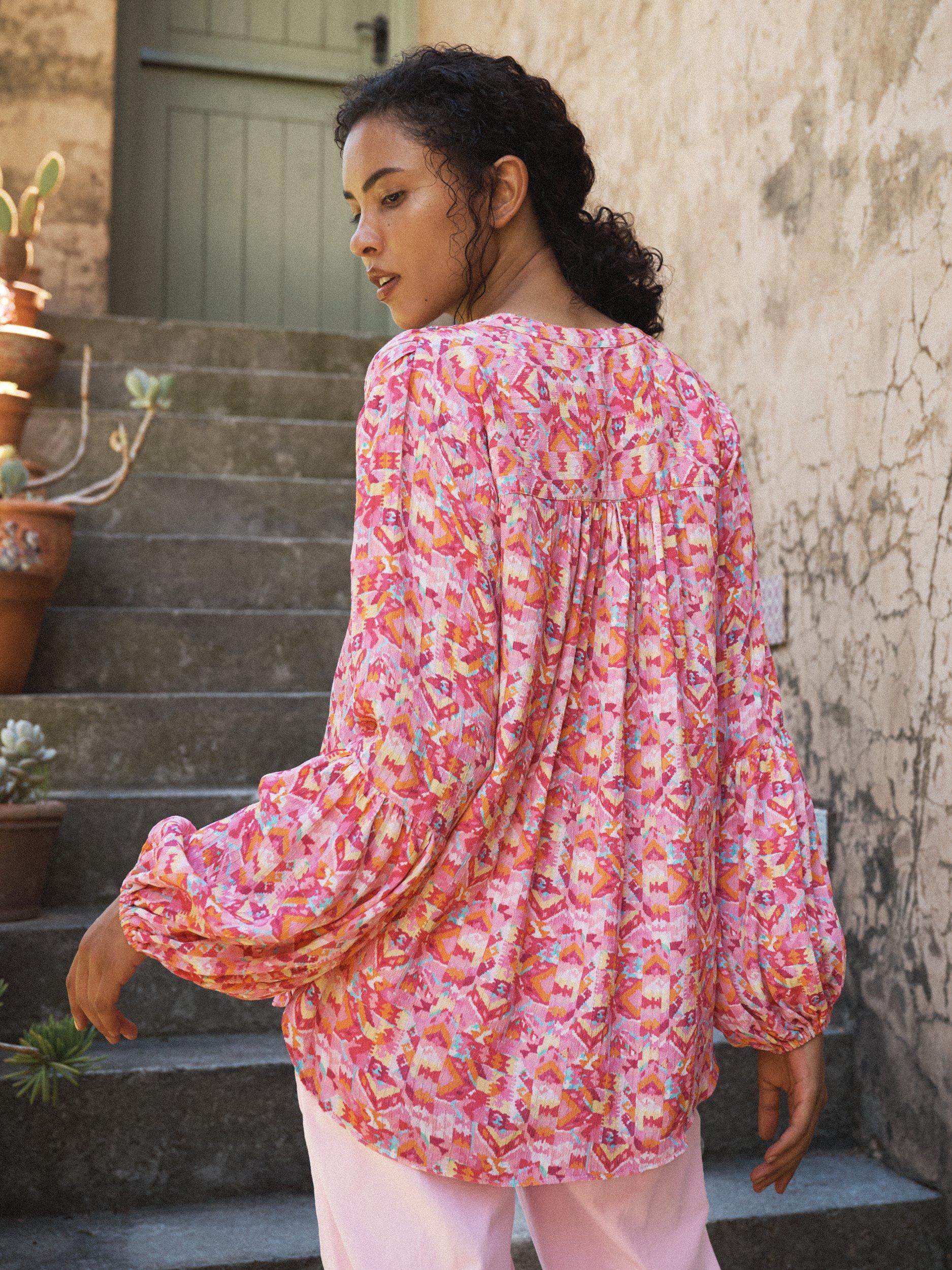 Product image 3 of 7, which shows NRBY Amy Kilim Shirt, Multi, XS