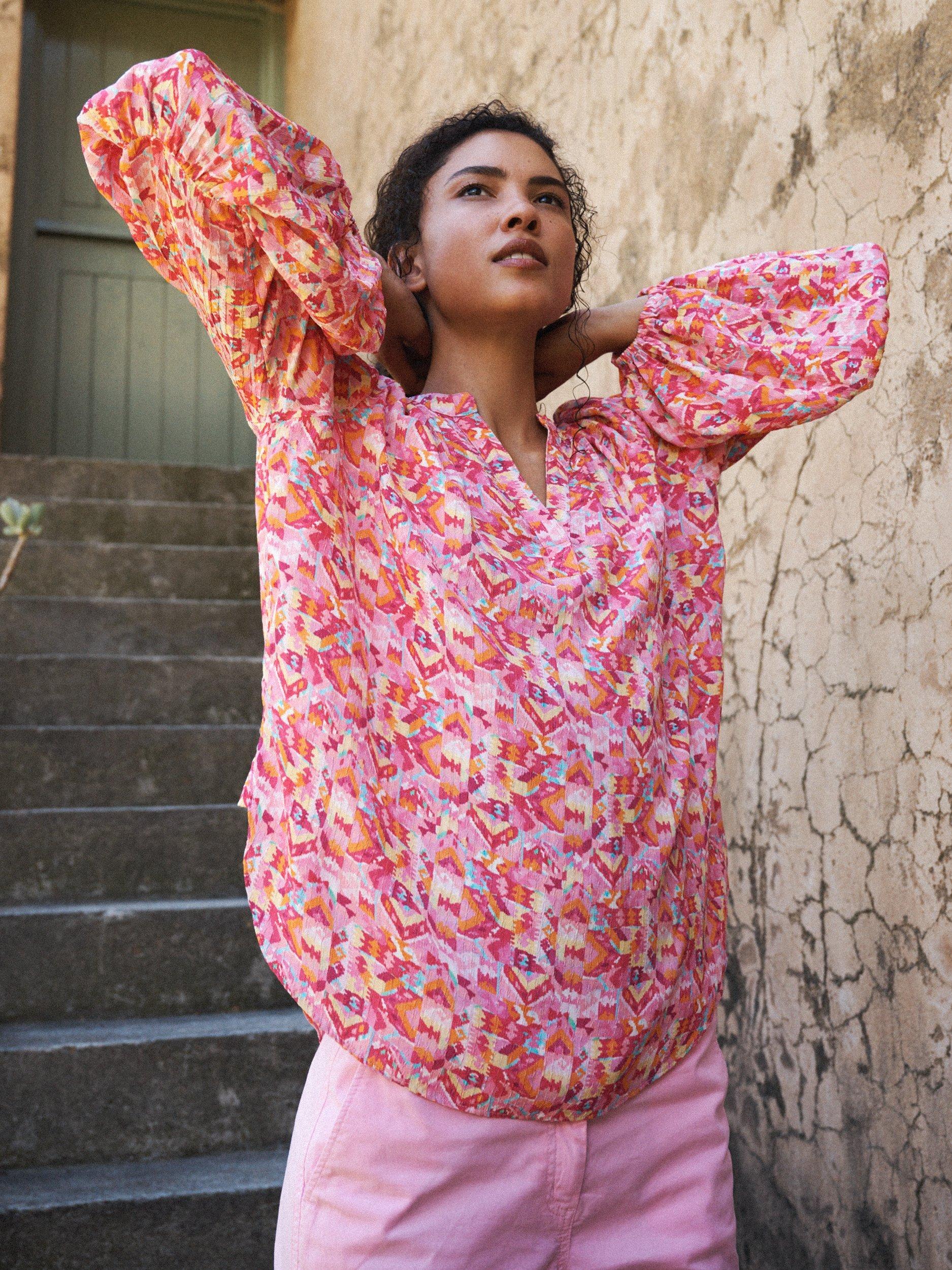 Product image 6 of 7, which shows NRBY Amy Kilim Shirt, Multi, XS