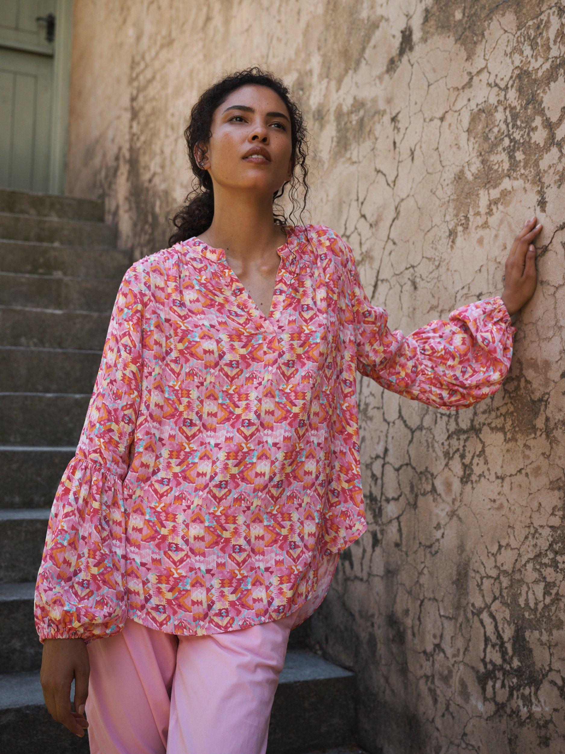 Product image 7 of 7, which shows NRBY Amy Kilim Shirt, Multi, XS