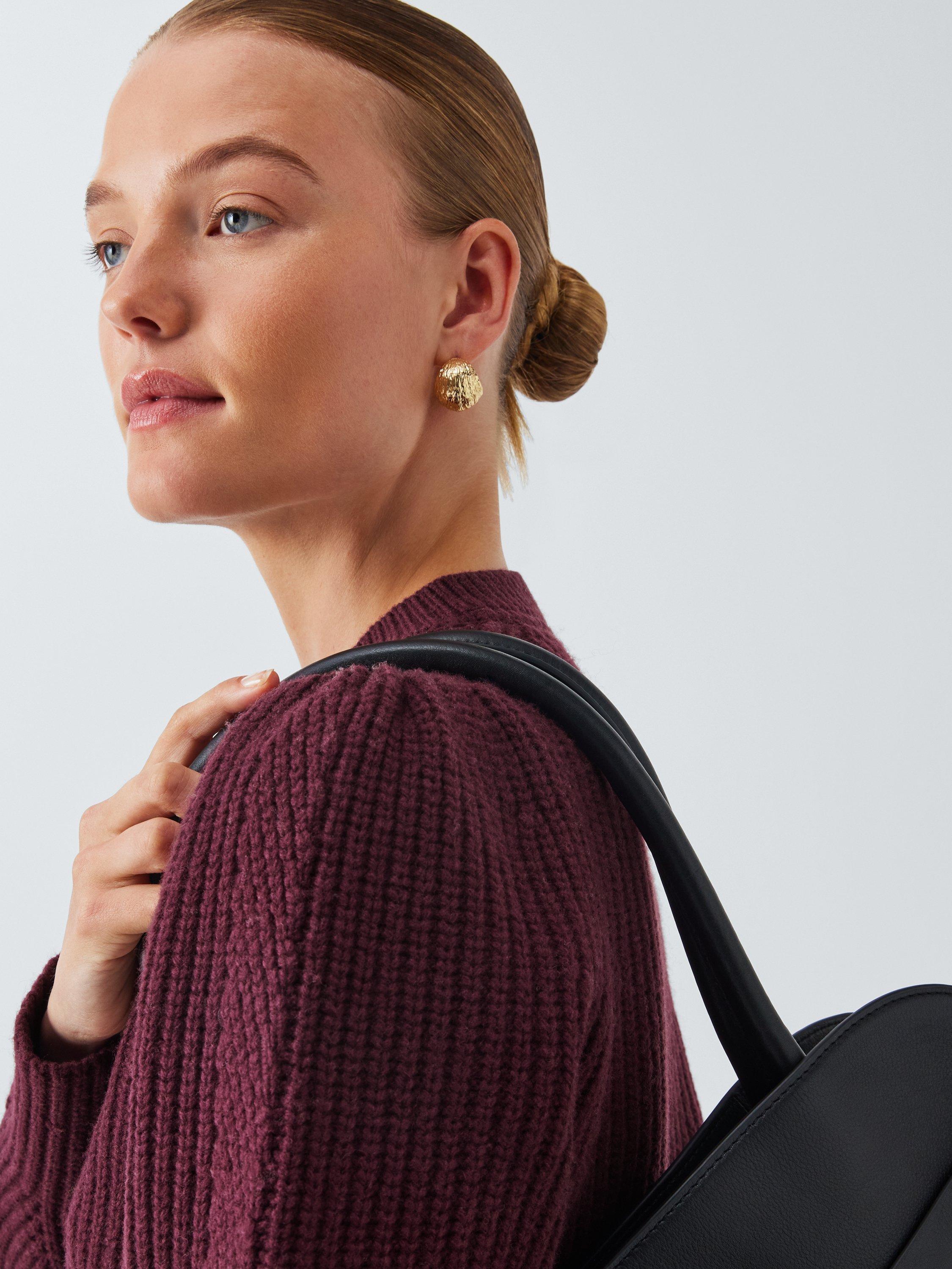 Product image 5 of 6, which shows John Lewis Ribbed Wool Blend Cardigan, Fig, 14