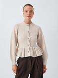 John Lewis Wool Blend Peplum Hem Cardigan
