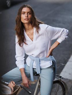 NRBY Perri Double Cloth Polo Shirt, White