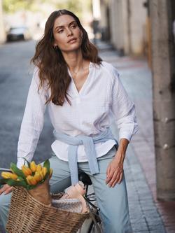 NRBY Perri Double Cloth Polo Shirt - view 2, White