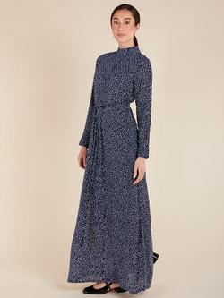 Aab Busy Polka Dot Maxi Dress, Blue - view 2, Blue