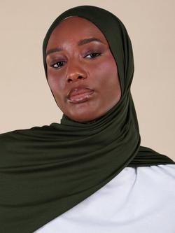 Aab Premium Jersey Hijab, Khaki