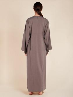 Aab Simple Seam Maxi Dress, Brown - view 2, Brown