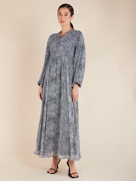 Aab Shoji Monochrome Maxi Dress, Multi - view 2, Multi