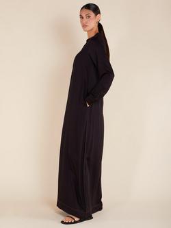 Aab Denim Stitch Maxi Dress, Black - view 2, Black