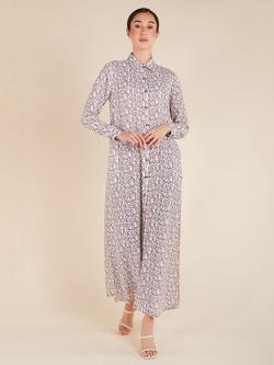 Aab Kumiko Geometric Shirt Maxi Dress, Multi, Multi