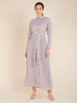 Aab Kumiko Geometric Shirt Maxi Dress, Multi - view 2, Multi