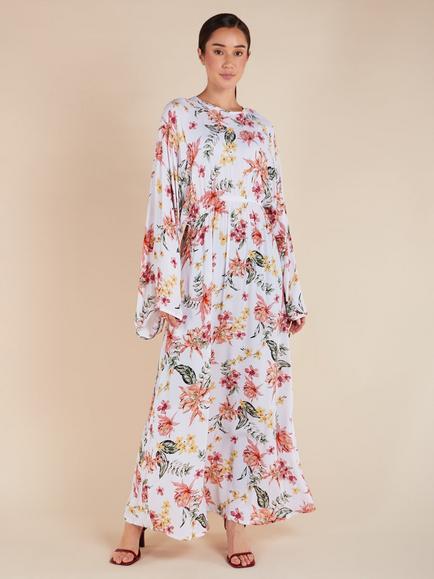 Aab Orchid Print Maxi Dress, Multi, Multi