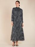 Aab Quadrille Monochrome Maxi Dress, Black