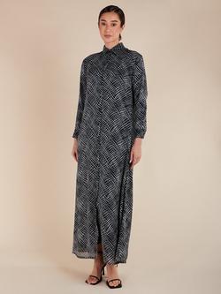 Aab Quadrille Monochrome Maxi Dress, Black - view 2, Black