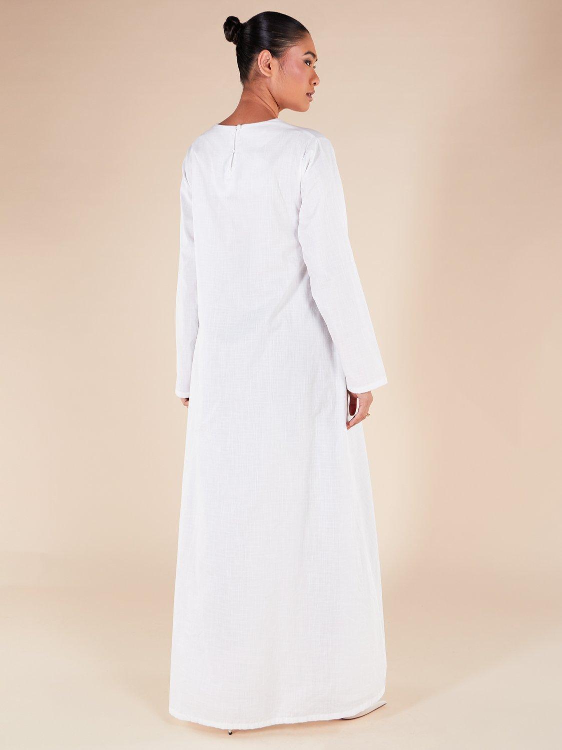 Product image 3 of 3, which shows Aab Long Sleeve Maxi Dress, White, S Reg