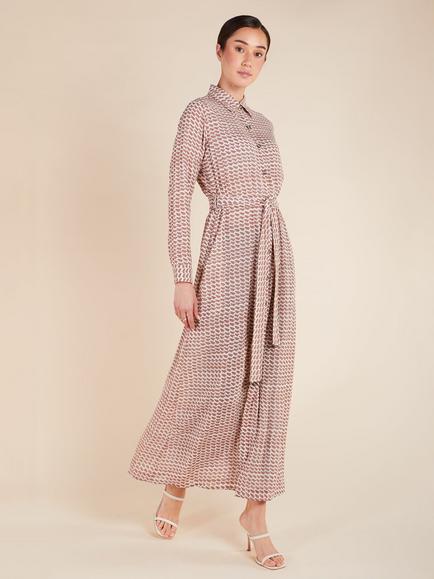 Aab Yamane Geometric Maxi Dress, Multi, Multi