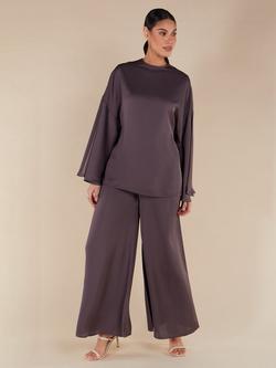 Aab Tailored Flared Trousers, Brown