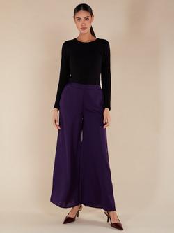 Aab Tailored Flared Trousers, Purple