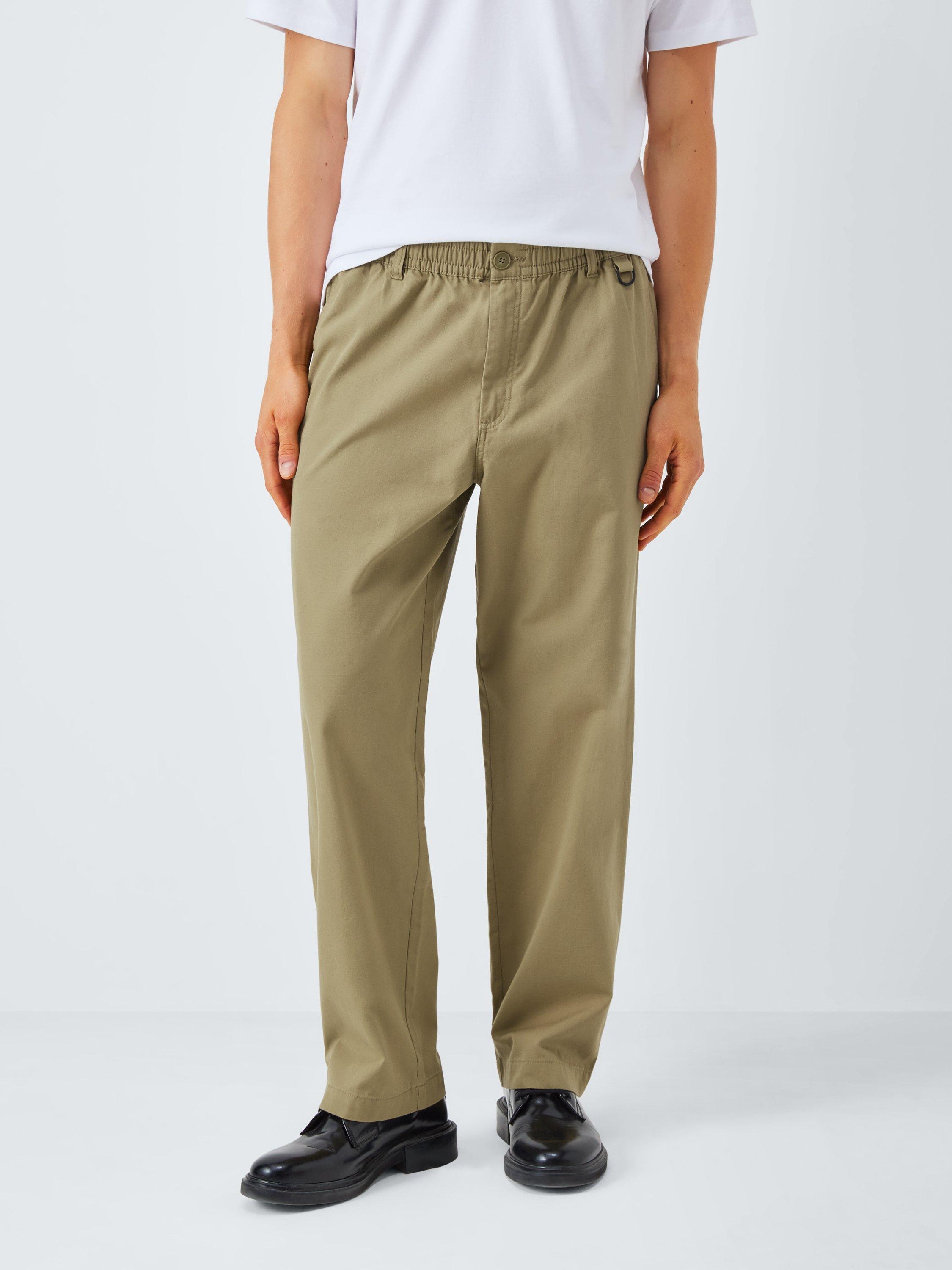 Product image 1 of 6, which shows Kin Straight Ripstop Cotton Trousers, Dried Herb, S