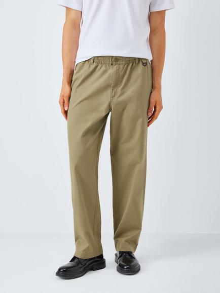 Kin Straight Ripstop Cotton Trousers, Dried Herb