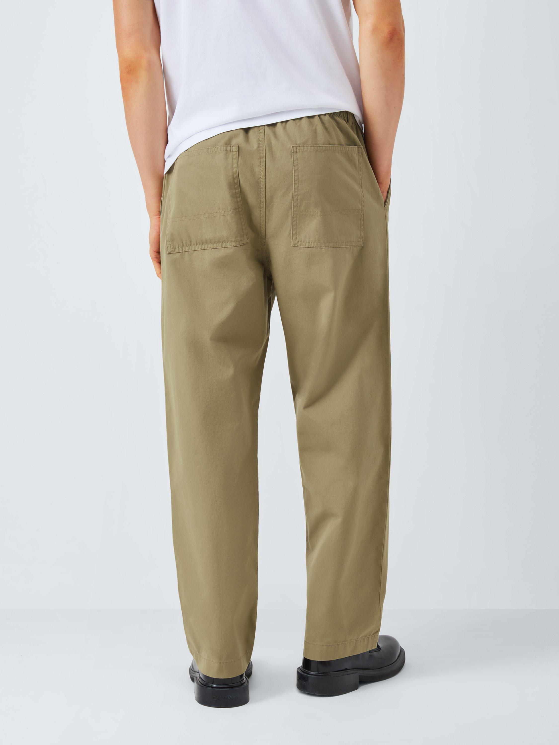 Product image 2 of 6, which shows Kin Straight Ripstop Cotton Trousers, Dried Herb, S