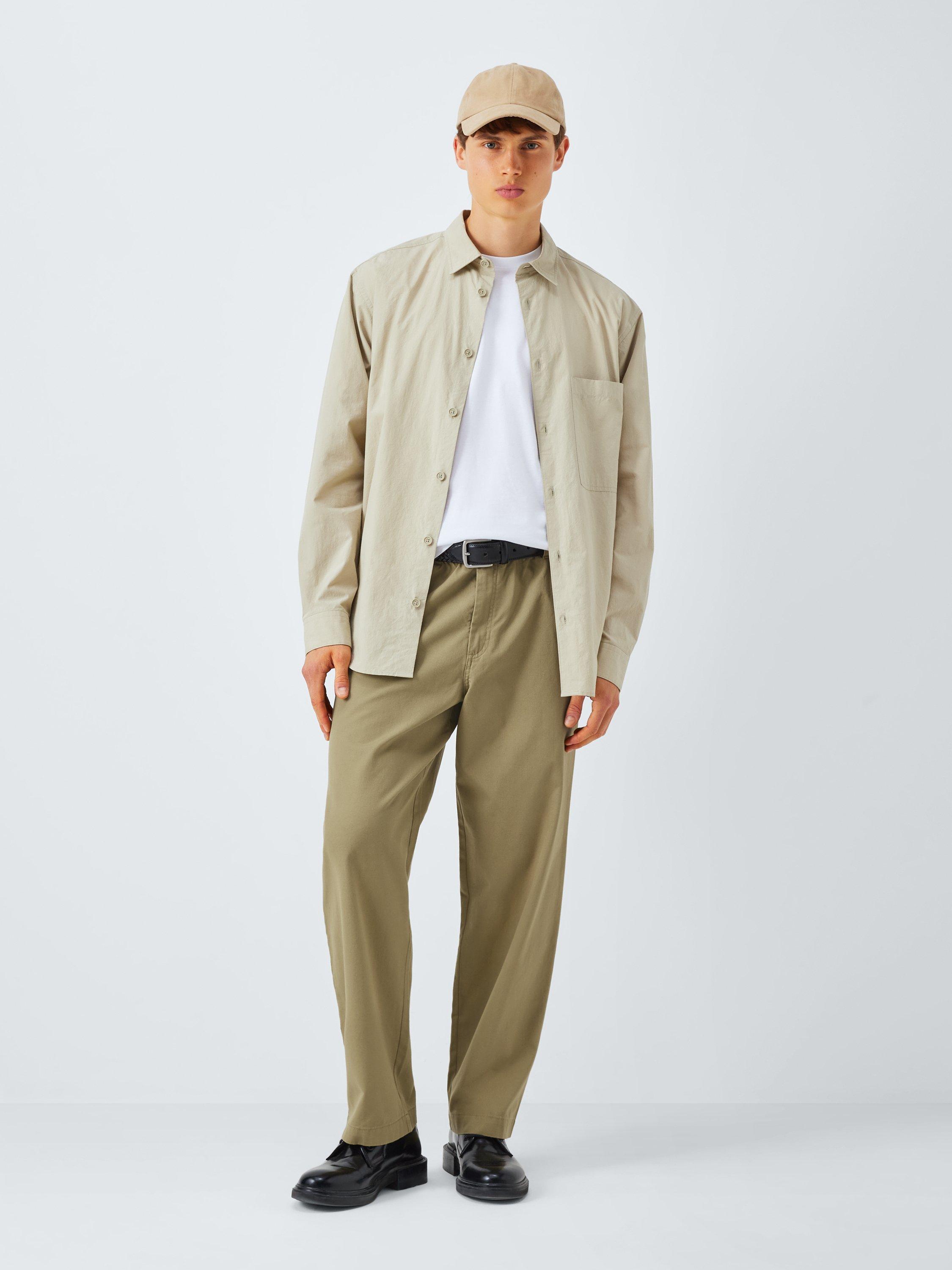 Product image 3 of 6, which shows Kin Straight Ripstop Cotton Trousers, Dried Herb, S
