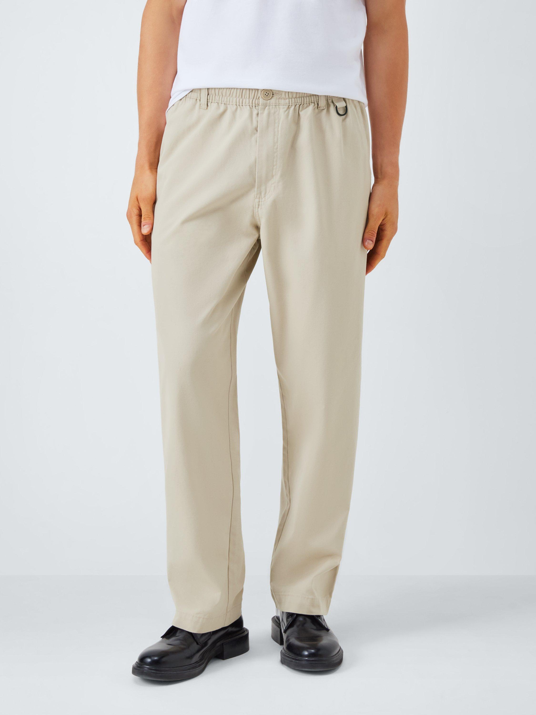 Product image 1 of 6, which shows Kin Straight Ripstop Cotton Trousers, Stone, S