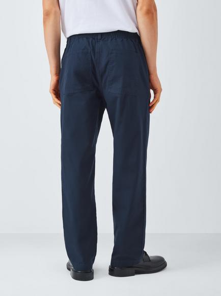 Kin Straight Ripstop Cotton Trousers - view 2, Dark Sapphire
